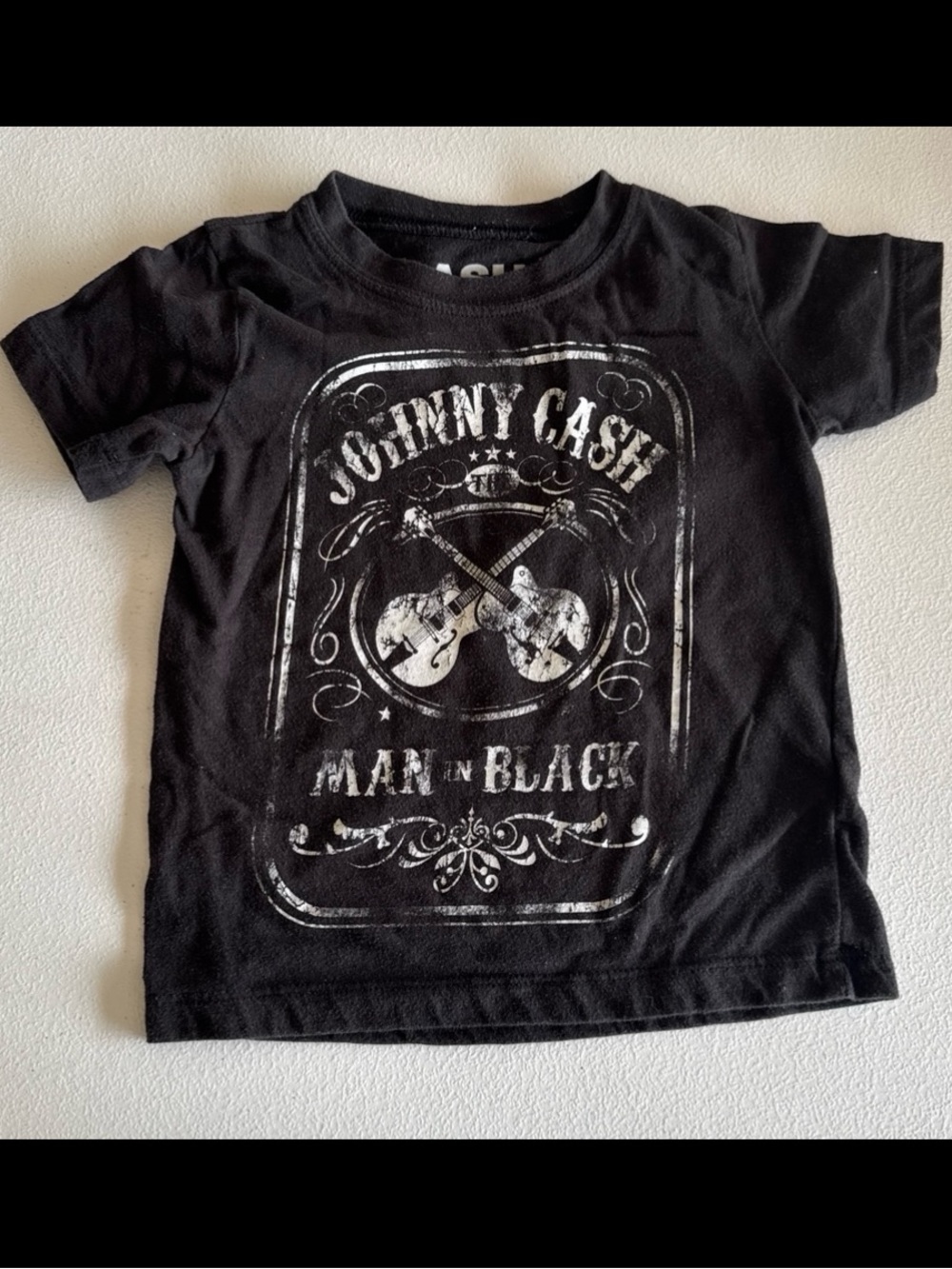Johnny Cash 'Man in Black' Graphic Tee for Kids